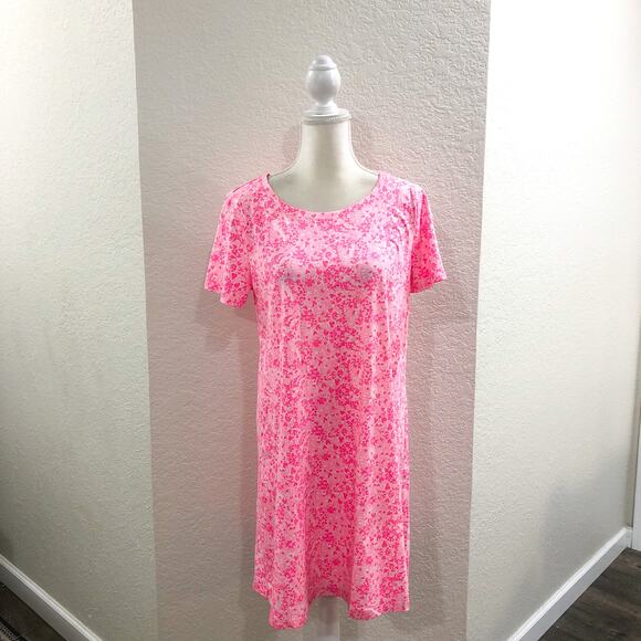 Lilly Pulitzer Cody T-Shirt Dress Pink Shandy Invest a Gator - Picture 3 of 10